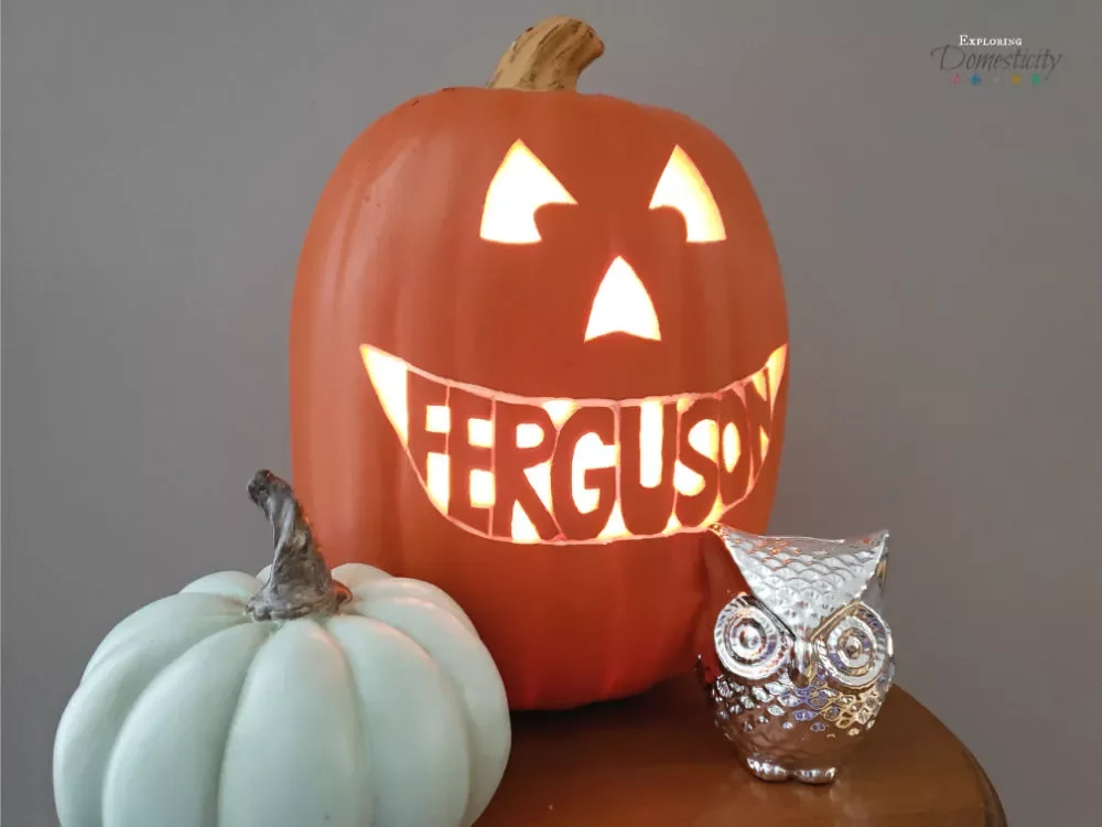 77 Creative Pumpkin Carving Ideas That'll Transform Your Fall Decorating Game 24 Last Name Pumpkin