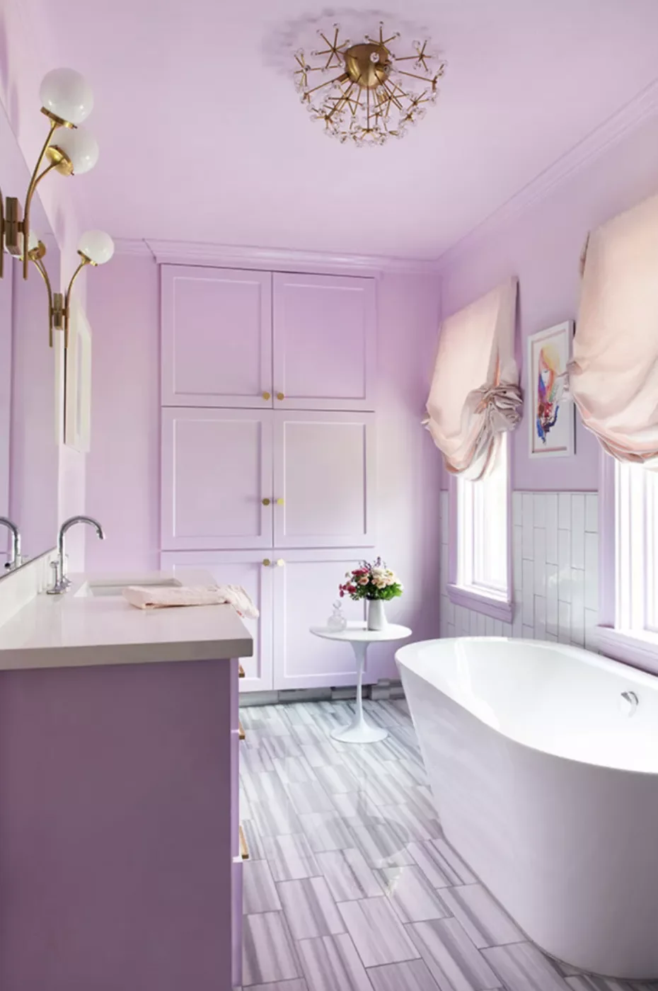 42 Bold Bathroom Color Ideas That Transform Small Spaces Into Stunning Retreats 15 Lavender