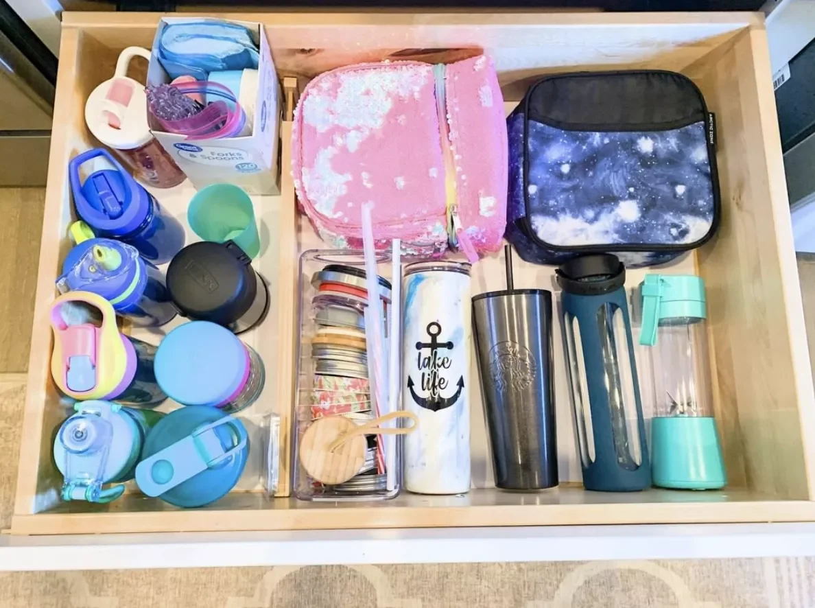 12 Clever Ways to Organize Your Water Bottle Collection Lay Water Bottles Flat
