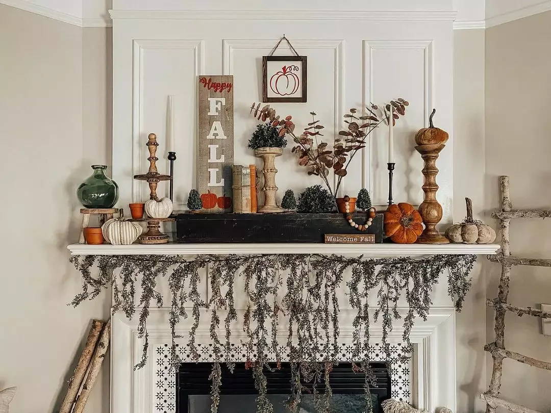 30 Enchanting Halloween Fireplace Mantel Ideas to Transform Your Space 10 Layer Decor