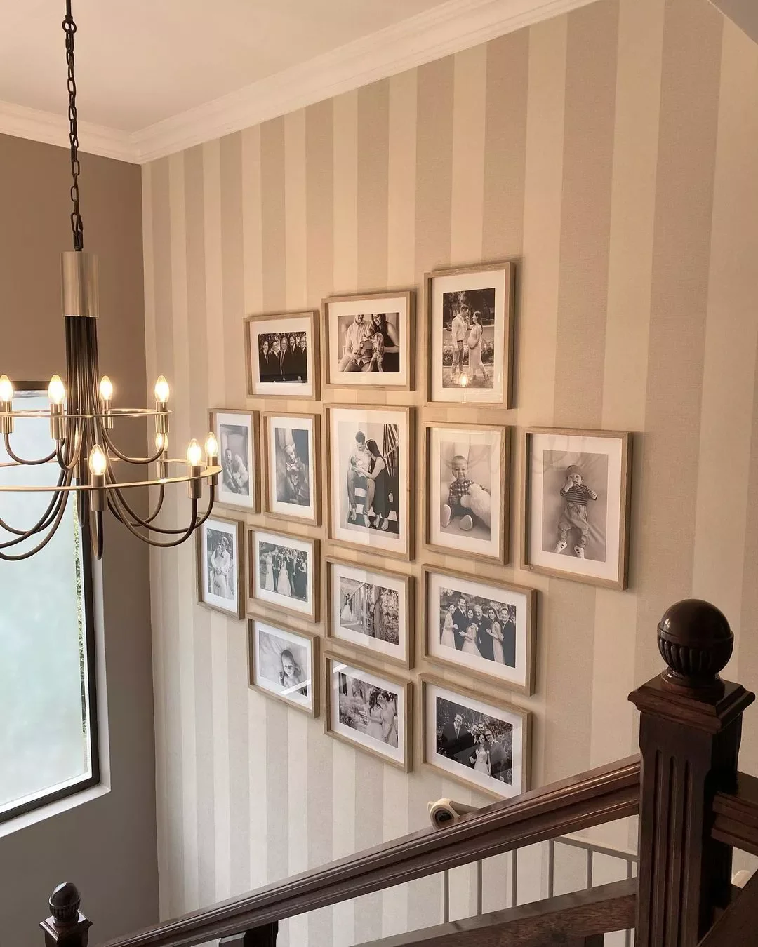 31 Creative Photo Wall Ideas to Transform Your Home 1 Layer Frames Over Wallpaper