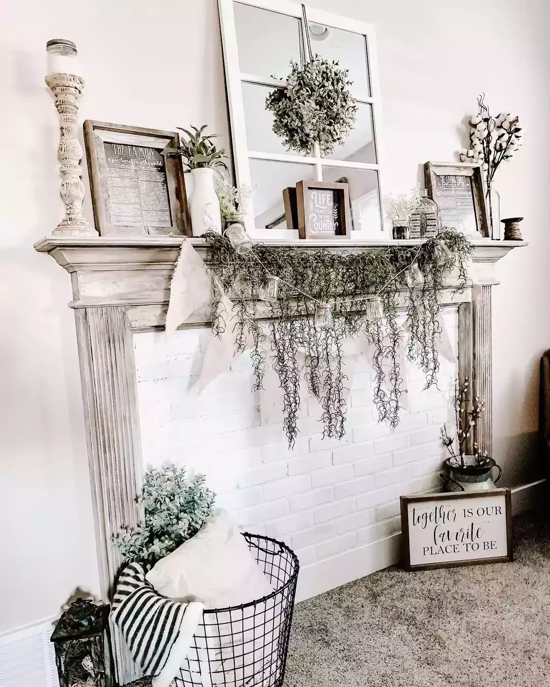 33 Cozy Farmhouse Fireplace Styling Ideas That Transform Your Living Space 13 Layer Like a Pro