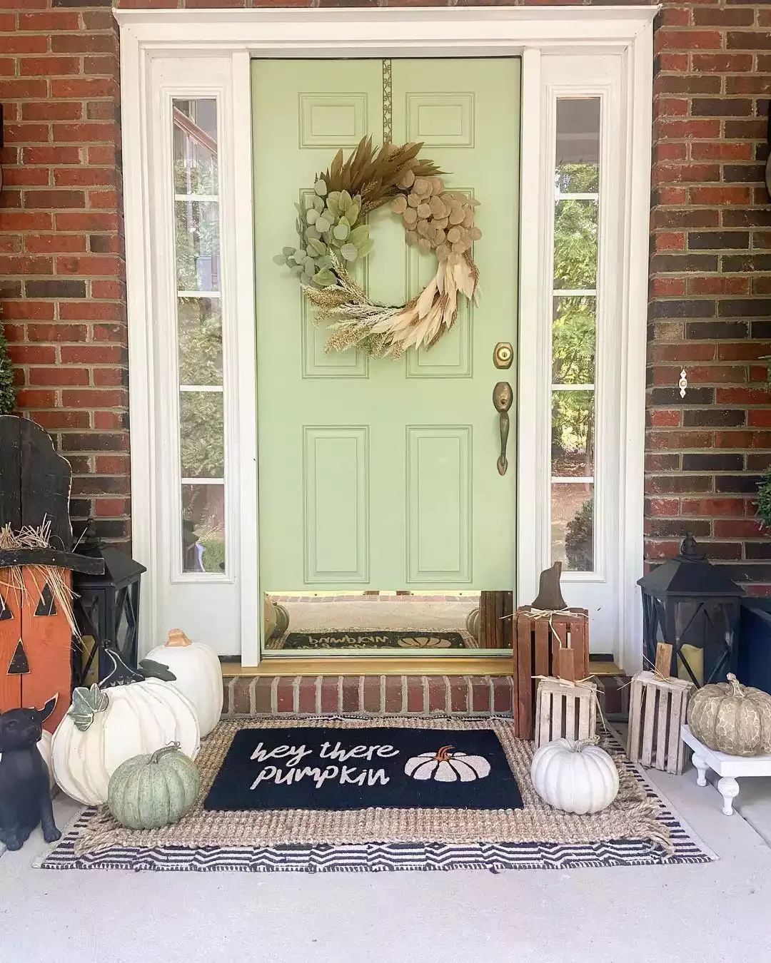 52 Autumn Front Porch Ideas That Will Transform Your Home's Entrance This Fall 7 Layer Welcome Mats