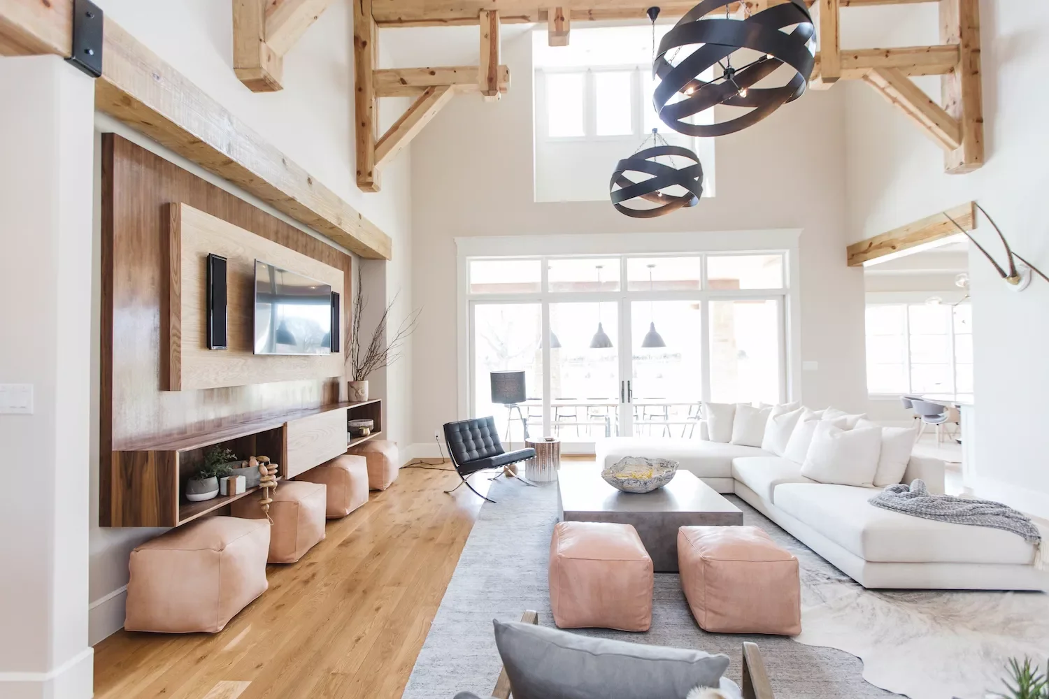 45 Modern Rustic Living Room Ideas That Will Transform Your Space 10 Layer Wood Elements