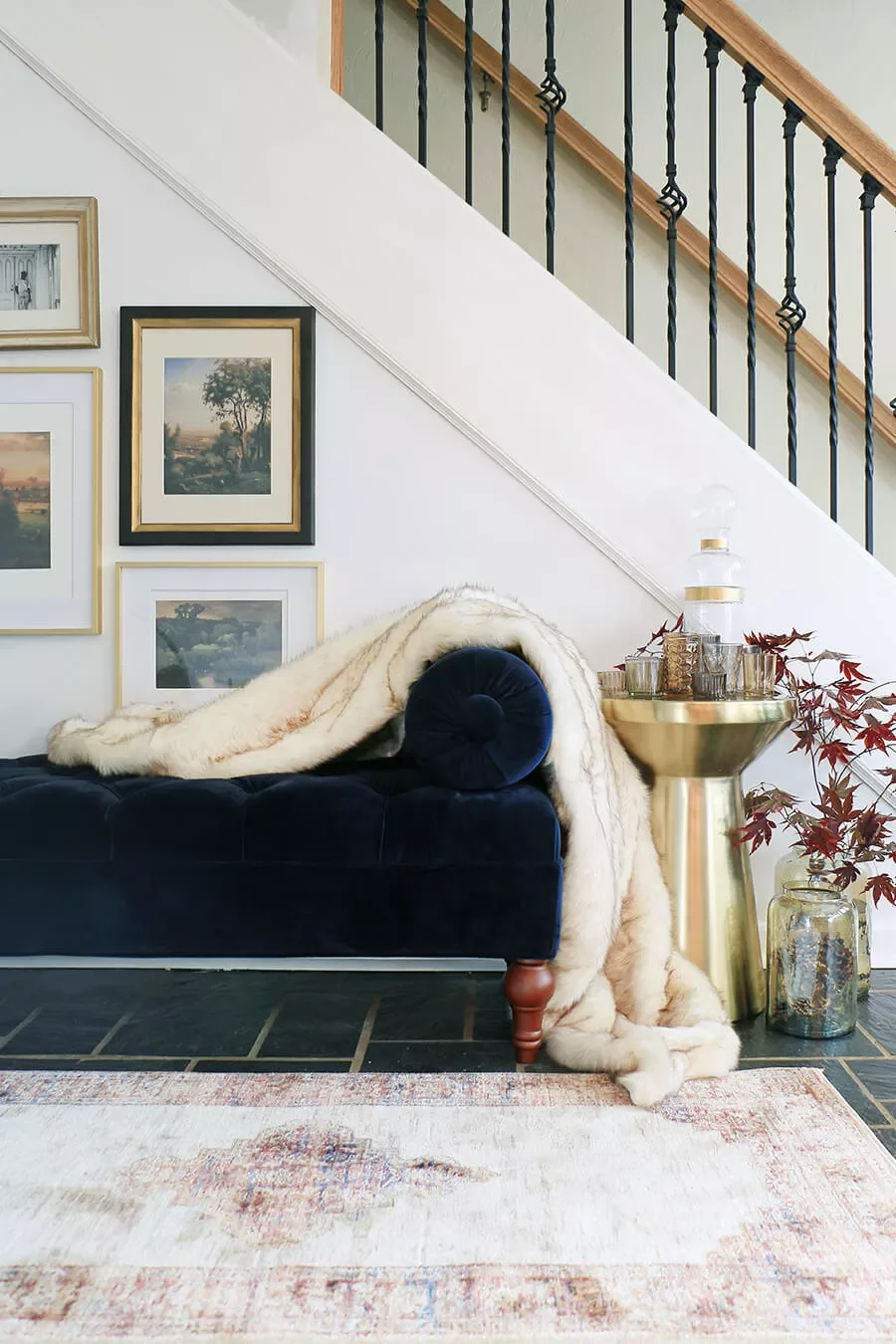 33 Stunning Fall Entryway Ideas That Transform Your Home for Autumn 26 Layer on Faux Fur