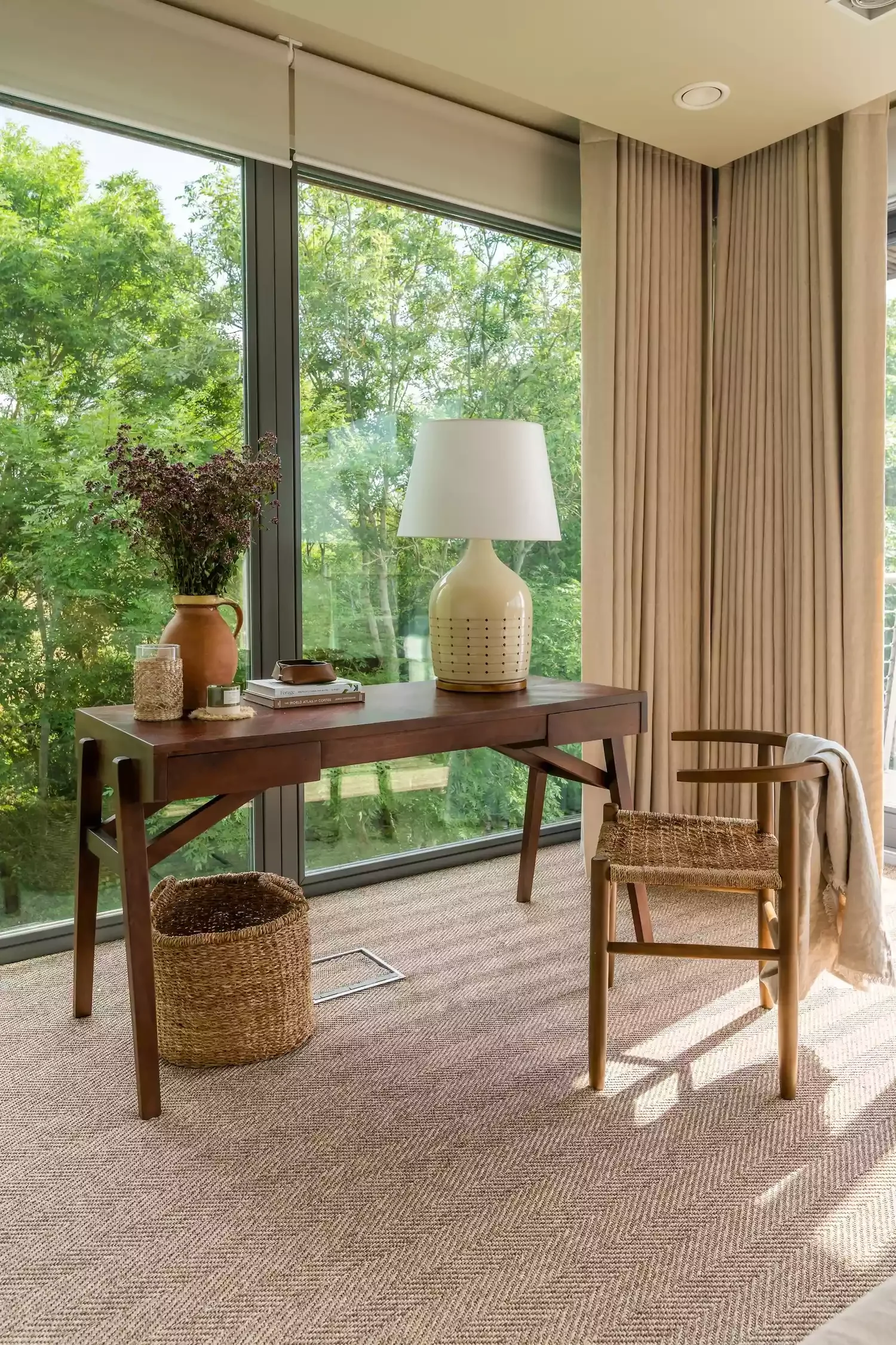 48 Cozy Small Sunroom Ideas That Will Transform Your Space 36 Layered Window Treatments