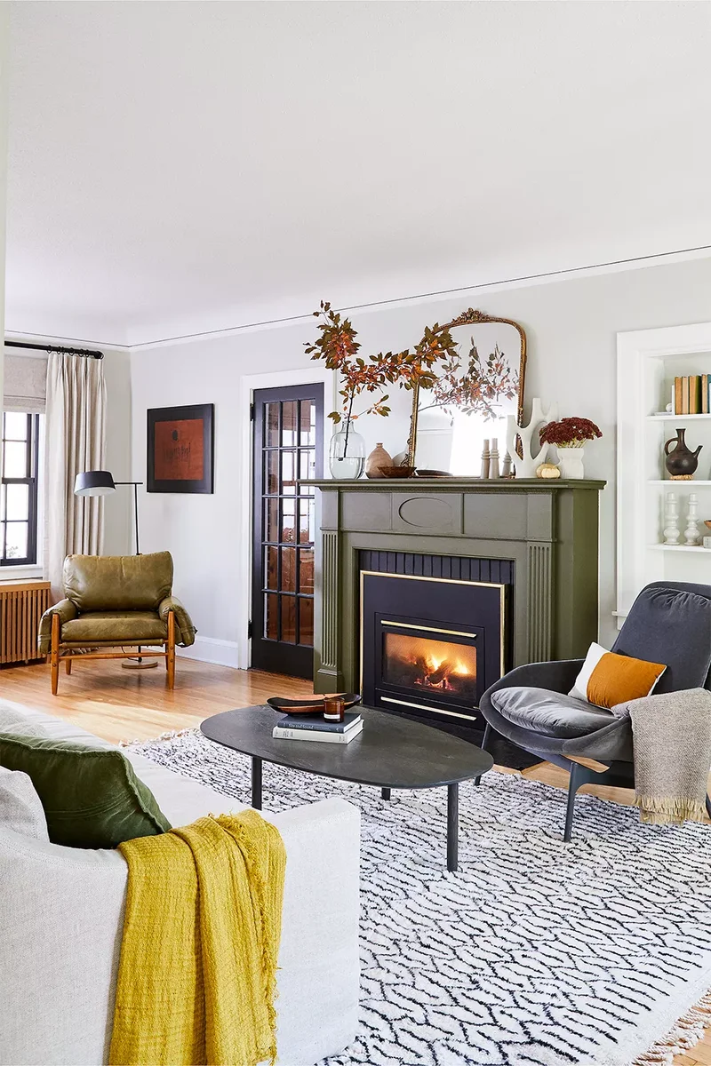 48 Fall Mantel Decorating Ideas For Seasonal Style 2 Leafy Branches