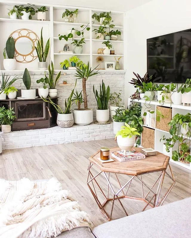 15 Indoor Plant Room Ideas to Create Your Personal Green Paradise 2 Leafy Living Room