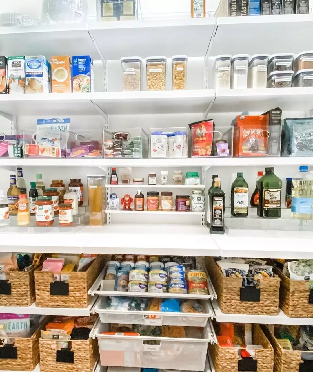 20 Smart Pantry Organization Ideas That Will Transform Your Kitchen Storage Lean Cans in Larger Drawers