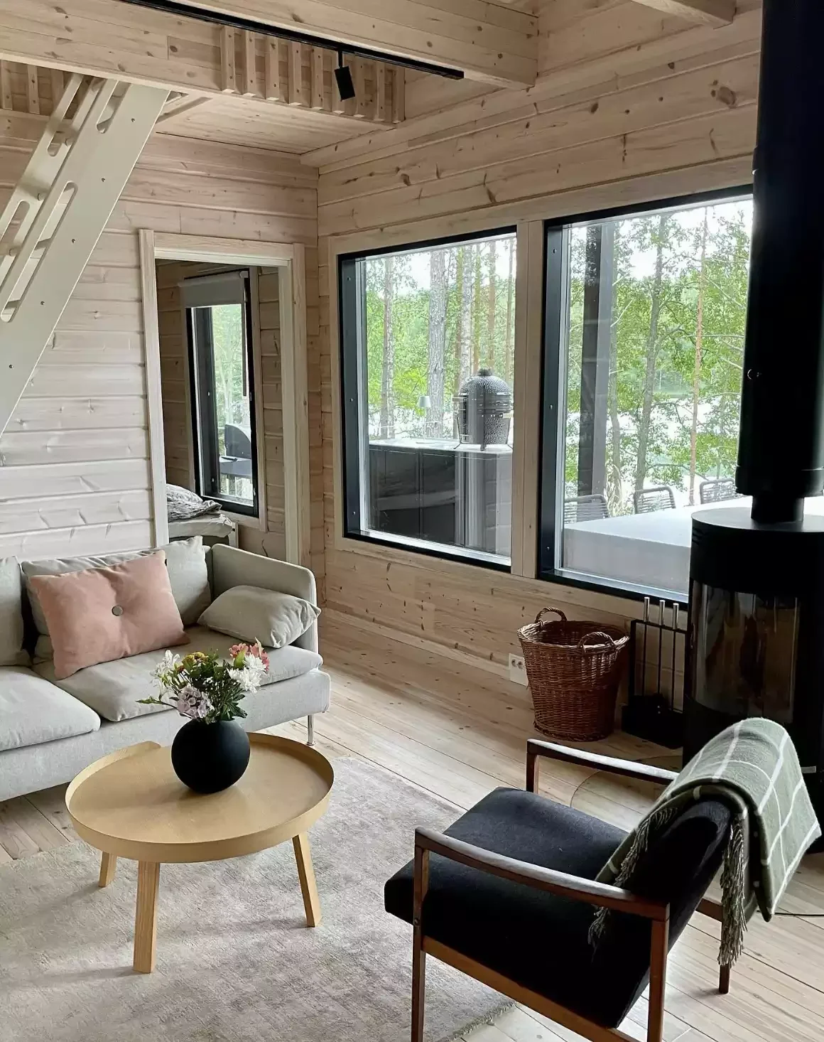 22 Fresh Ways to Give Your Log Cabin a Modern Makeover 10 Lean Into Warm Neutrals