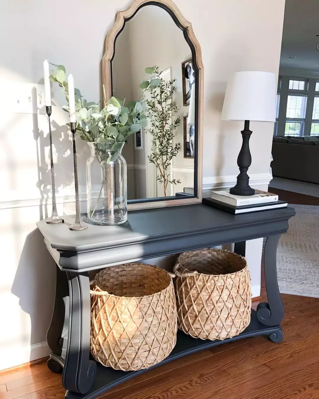 30 Beautiful Modern Farmhouse Entryway Ideas to Create a Stunning First Impression Lean Your Mirror