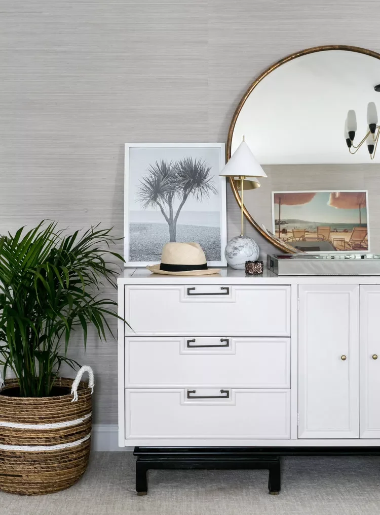 16 Beautiful Bedroom Mirror Ideas That Will Transform Your Space 13 Lean a Round Mirror for a Relaxed Look