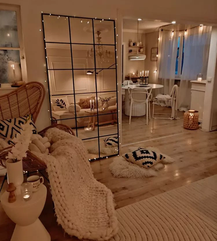 40 Effortless Modern Fall Decorating Ideas That Feel Just Right 16 Lean on Accent Lighting