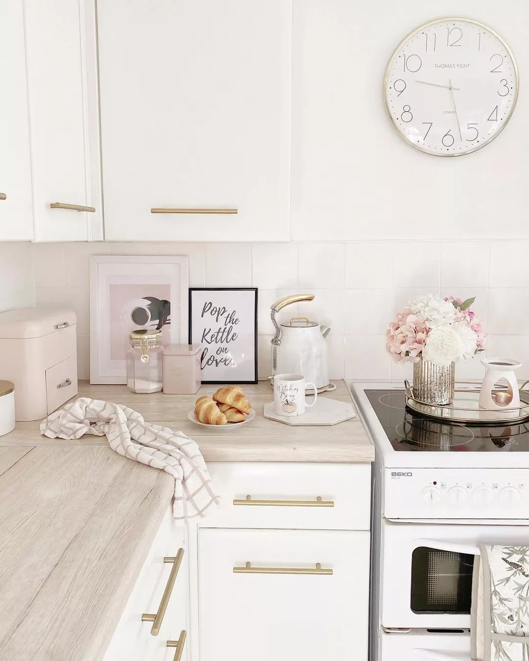 45 Stunning Kitchen Wall Decor Ideas That Transform Your Space 9 Leaning Artwork