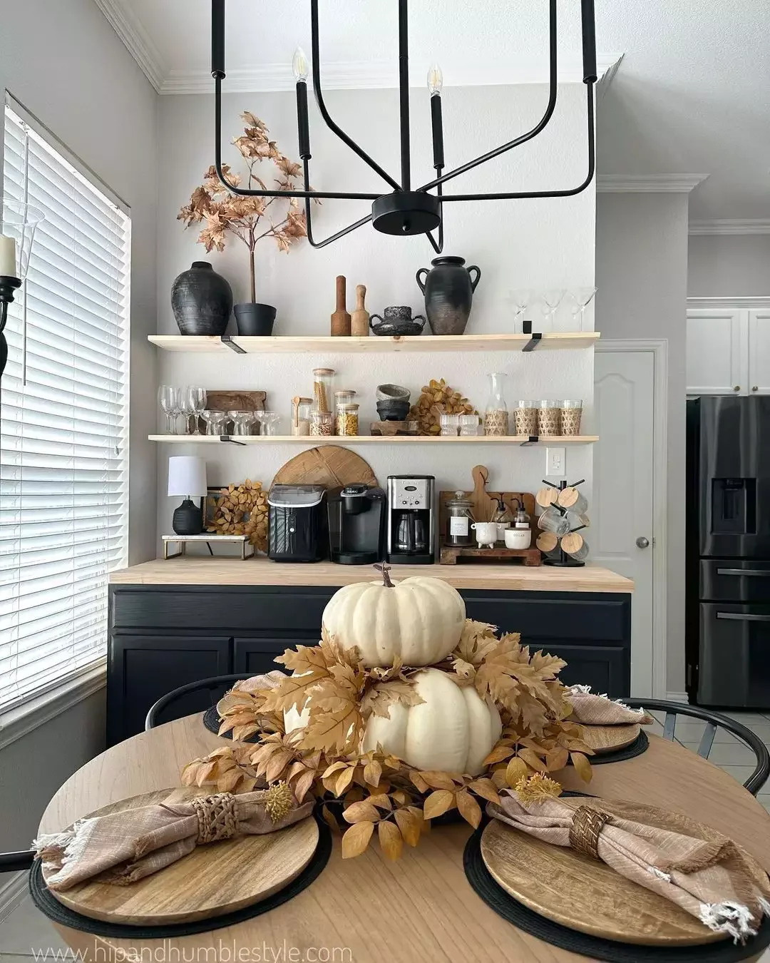 50 Stunning Fall Decorating Ideas That'll Make Your Home Feel Like Autumn Magic 44 Leaves and Pumpkin Arrangement