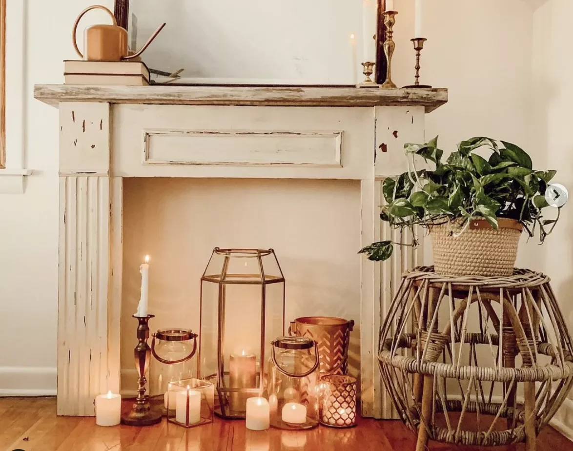 25 Creative Faux Fireplace Ideas to Transform Any Room 13 Let It Glow