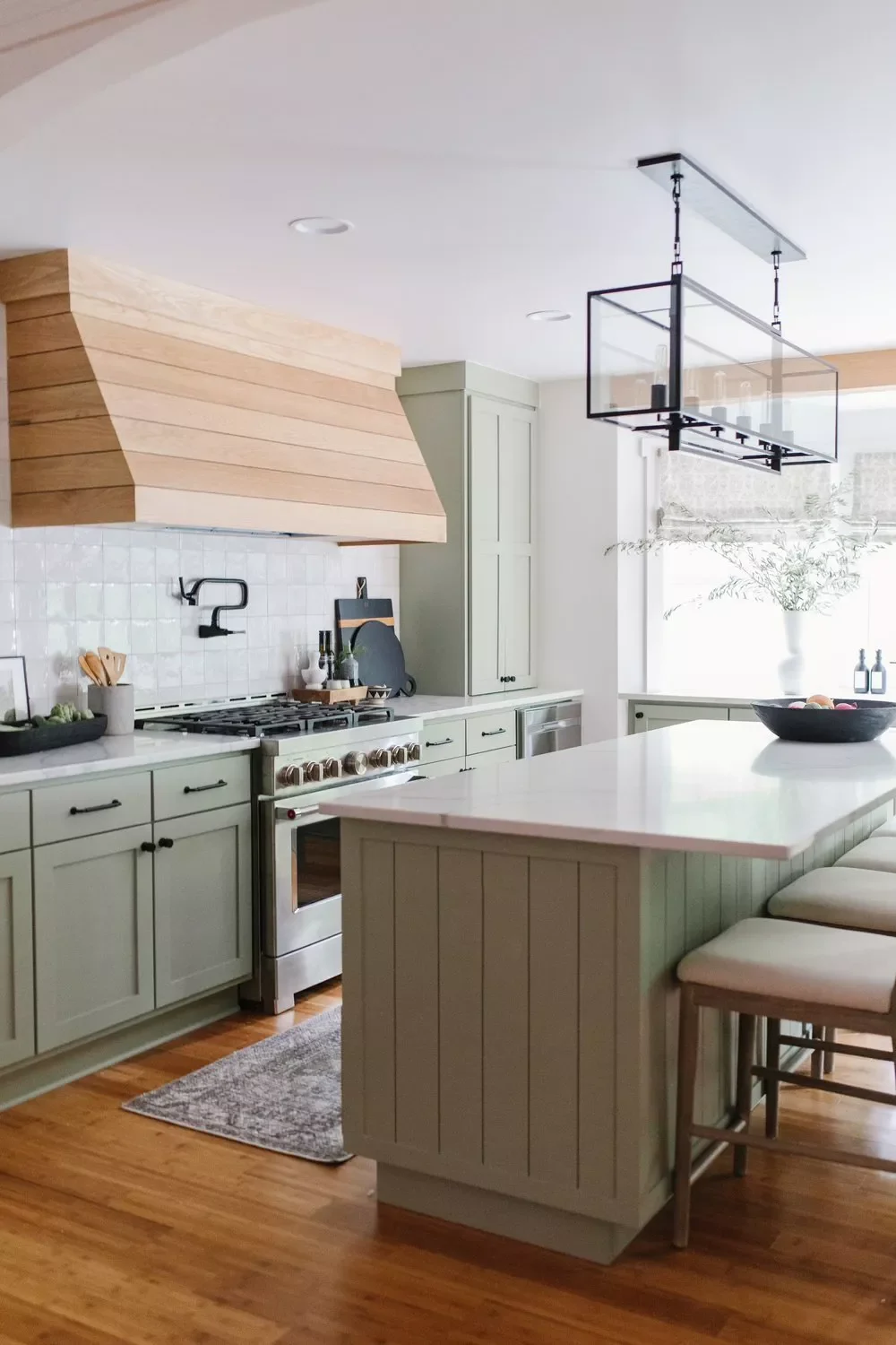 38 Stunning Kitchen Island Back Panel Ideas That Will Transform Your Space 18 Let Light Green Shine