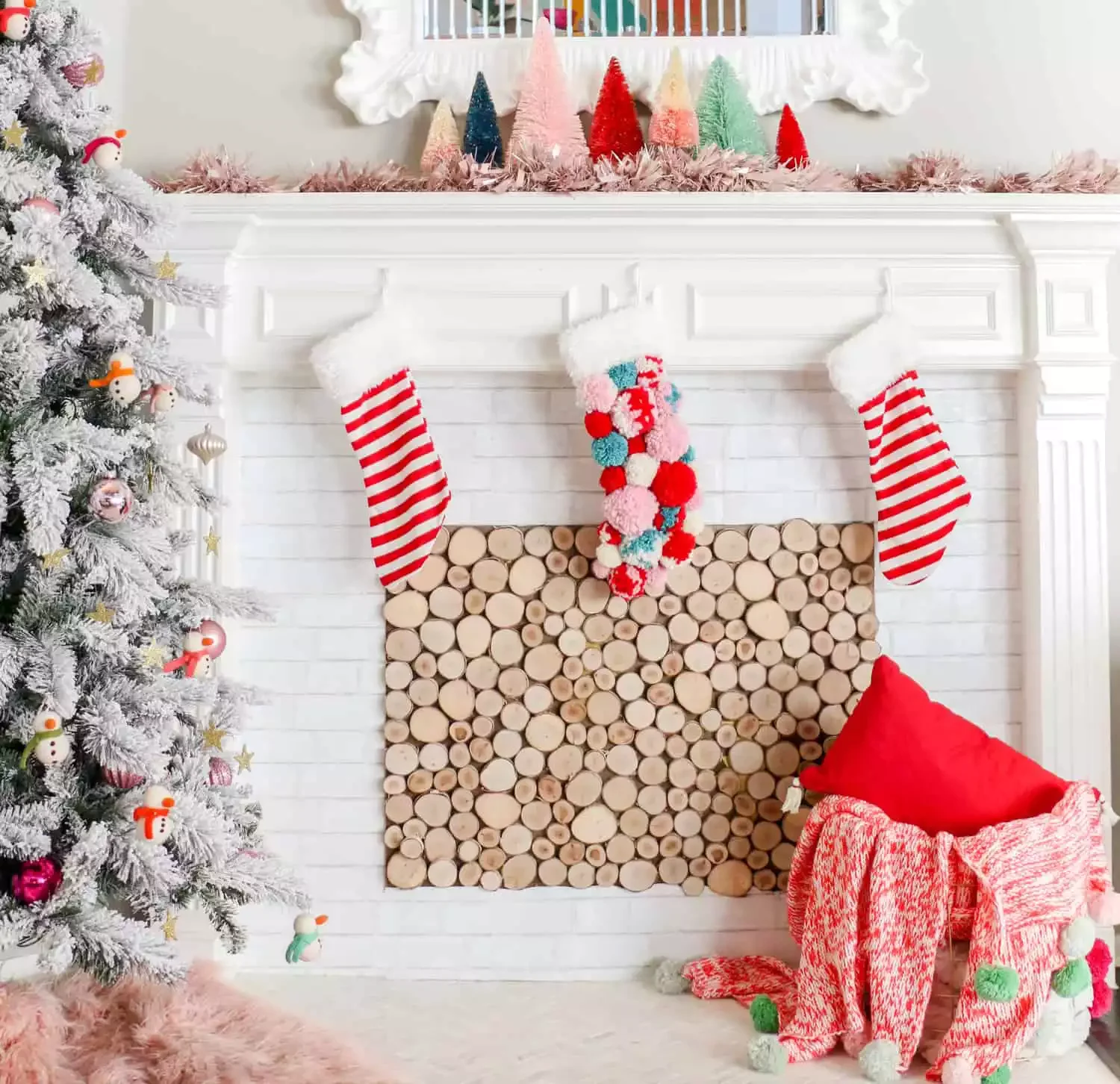 56 Magical Christmas Mantel Decorating Ideas to Transform Your Holiday Home 2 Let Stockings Be the Star