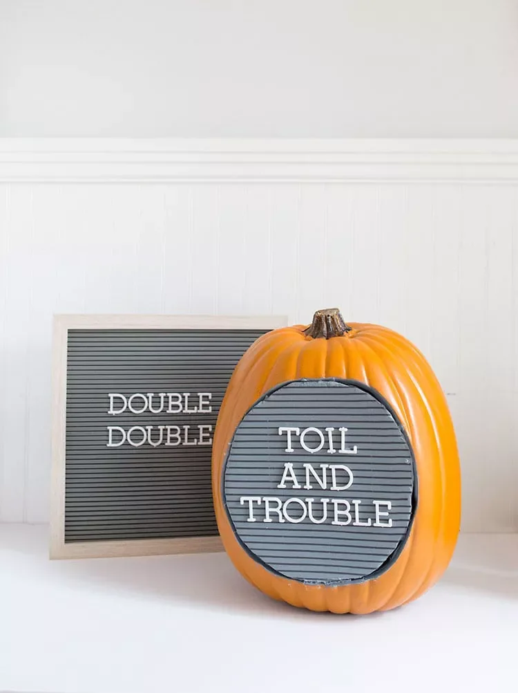 90 Creative Halloween Pumpkin Decorating Ideas to Try This Season 31 Letterboard Pumpkin