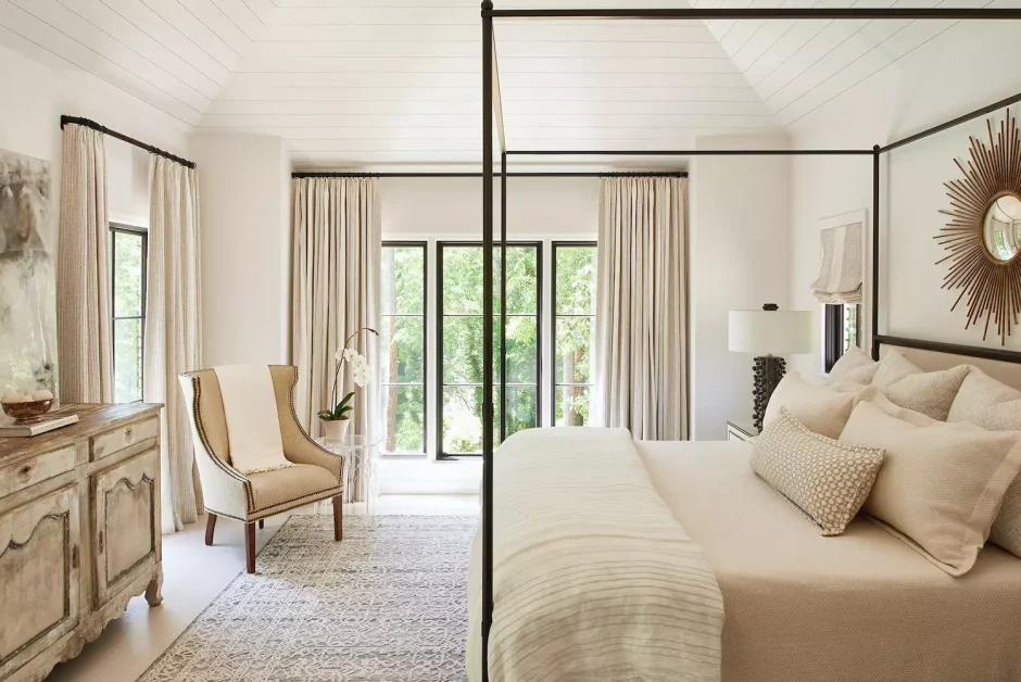 29 Cozy Neutral Bedroom Ideas That'll Make You Never Want to Leave 6 Letting Architecture Shine with Soft Palettes