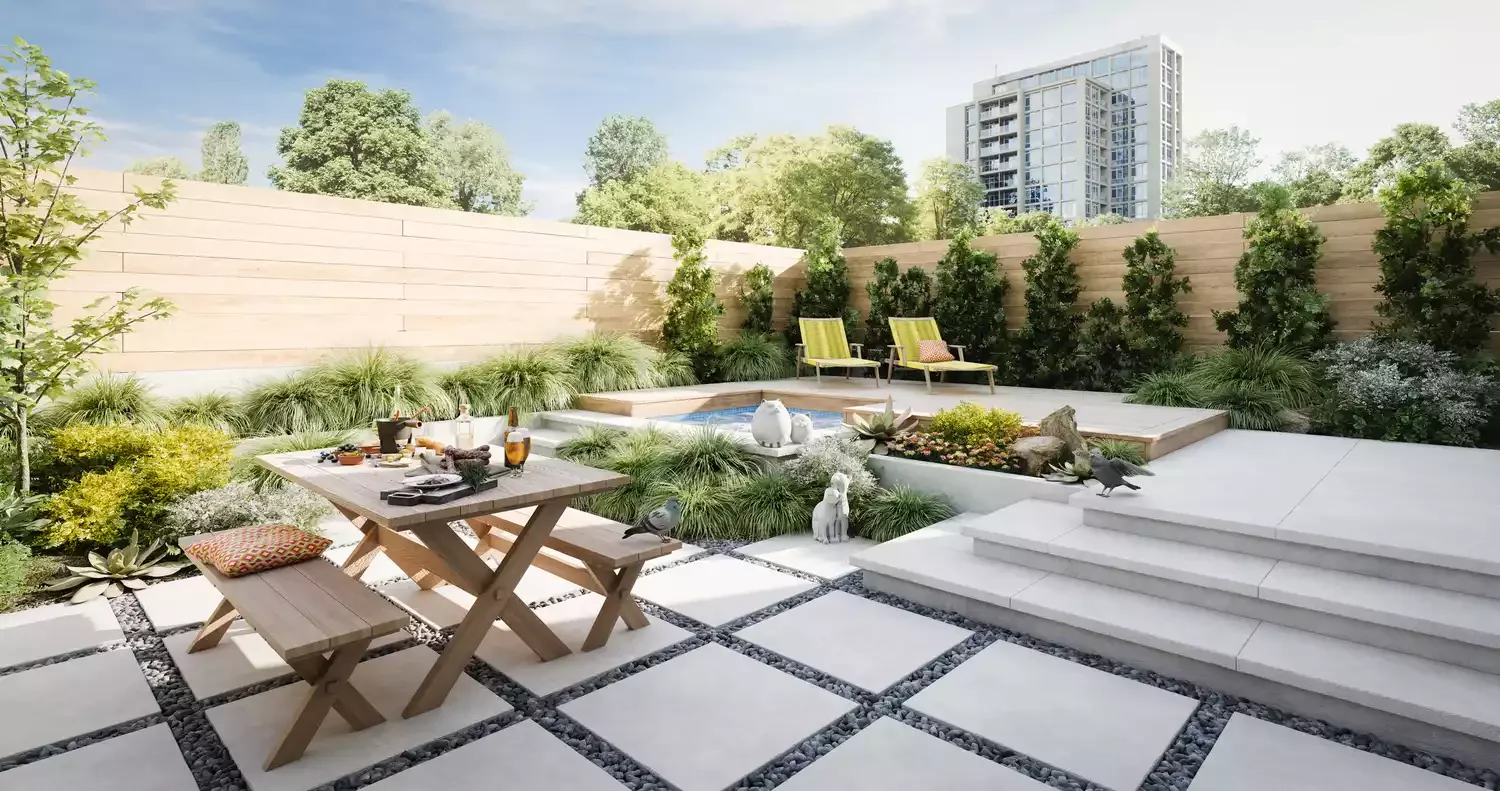 20 Stunning Above-Ground Pool Landscaping Ideas to Transform Your Backyard 15 Leverage Different Heights of Plants