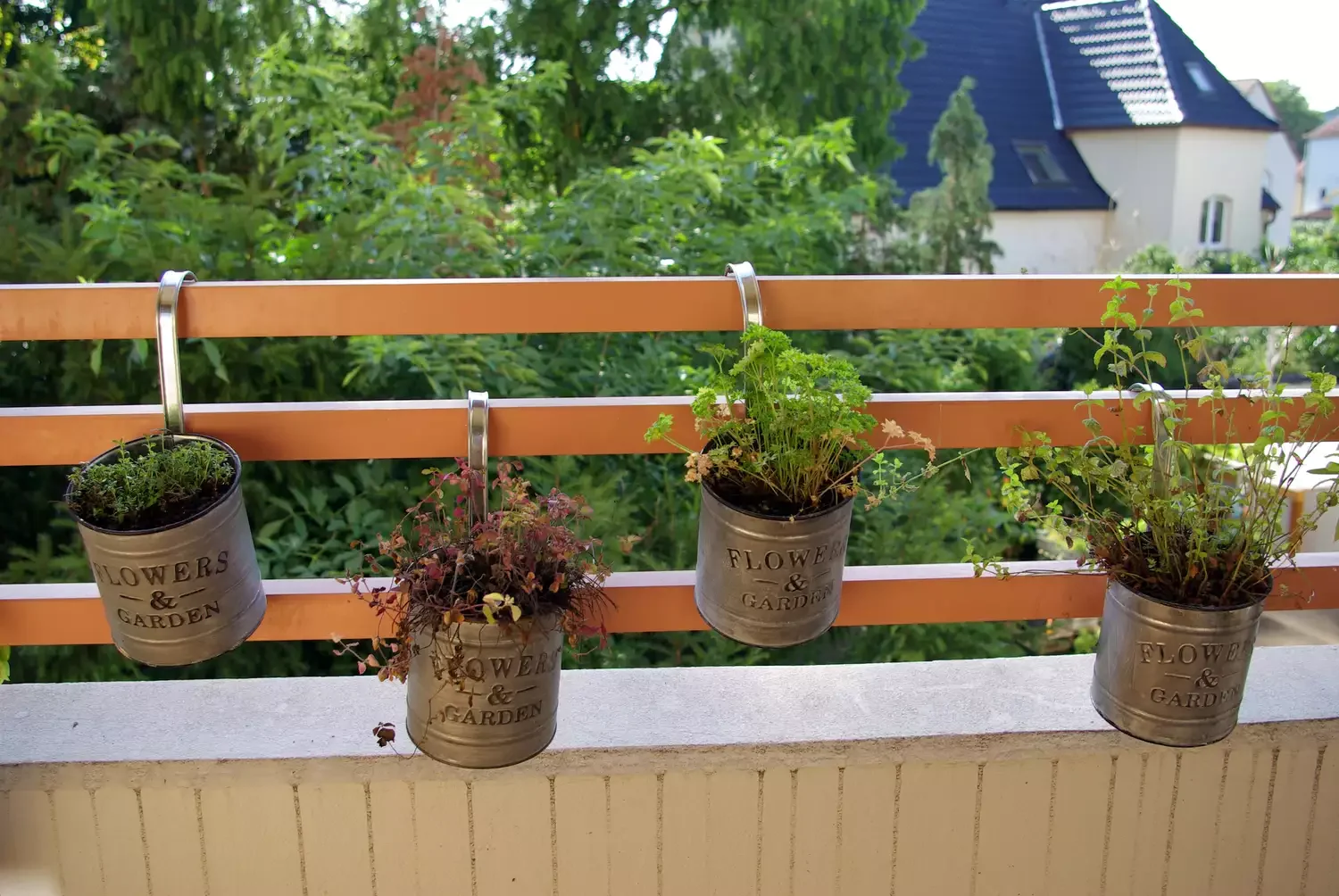 Leverage a Railing for Hanging Planters