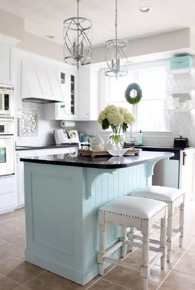 27 Stunning Painted Kitchen Cabinet Ideas to Transform Your Space 22 Light Blue Cabinets