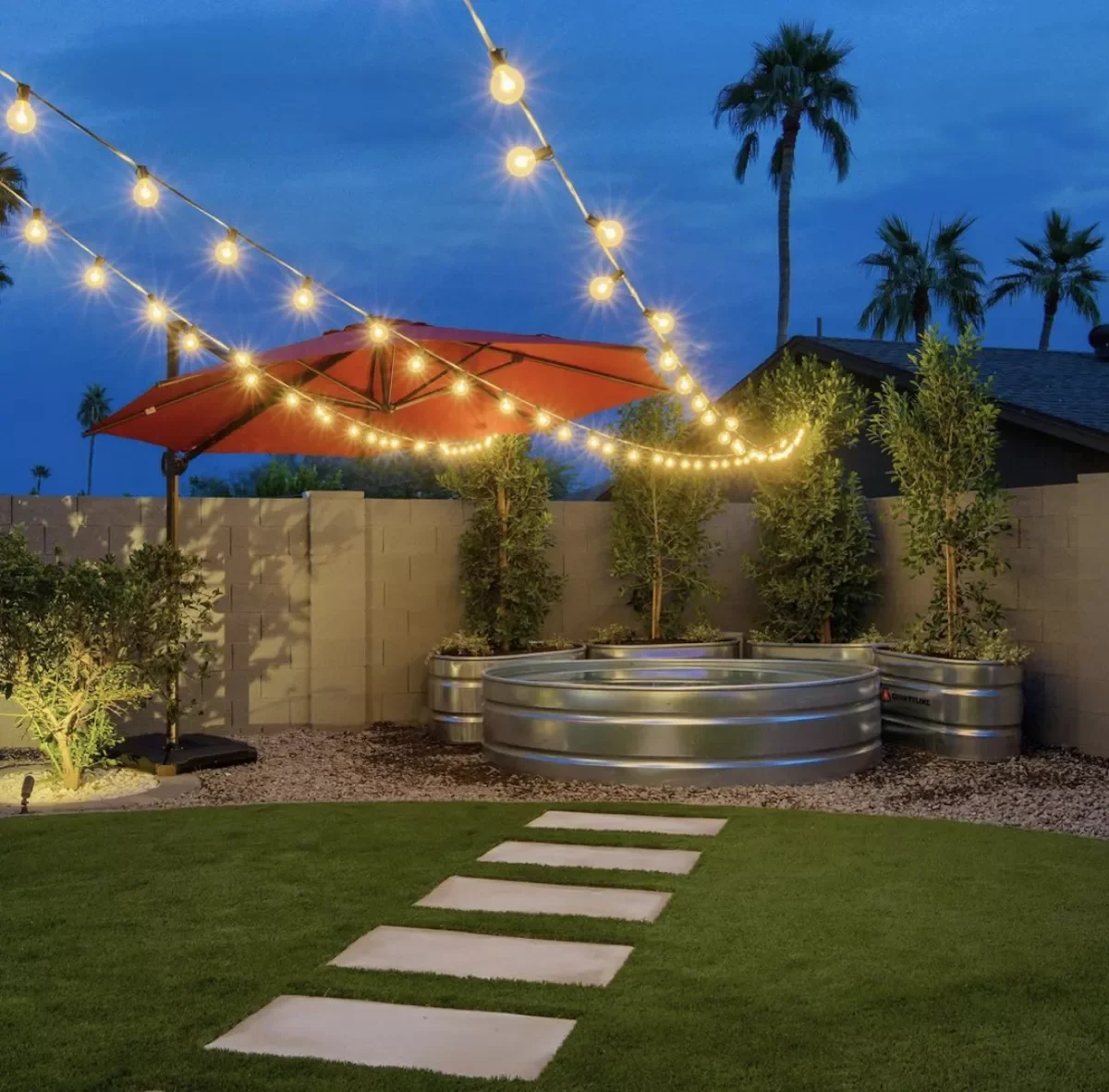 33 Creative Stock Tank Pool Ideas to Transform Your Backyard 19 Light Things Up