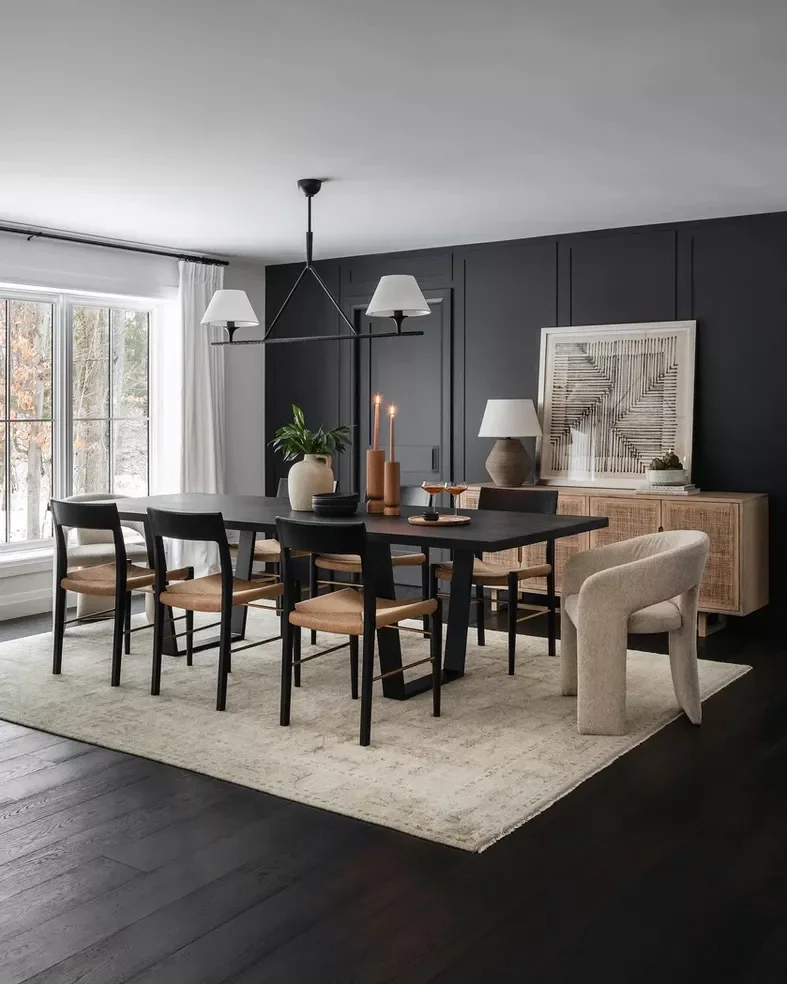 35 Beautiful Dining Room Rug Ideas That Will Transform Your Space 26 Lighten Up With a White Rug