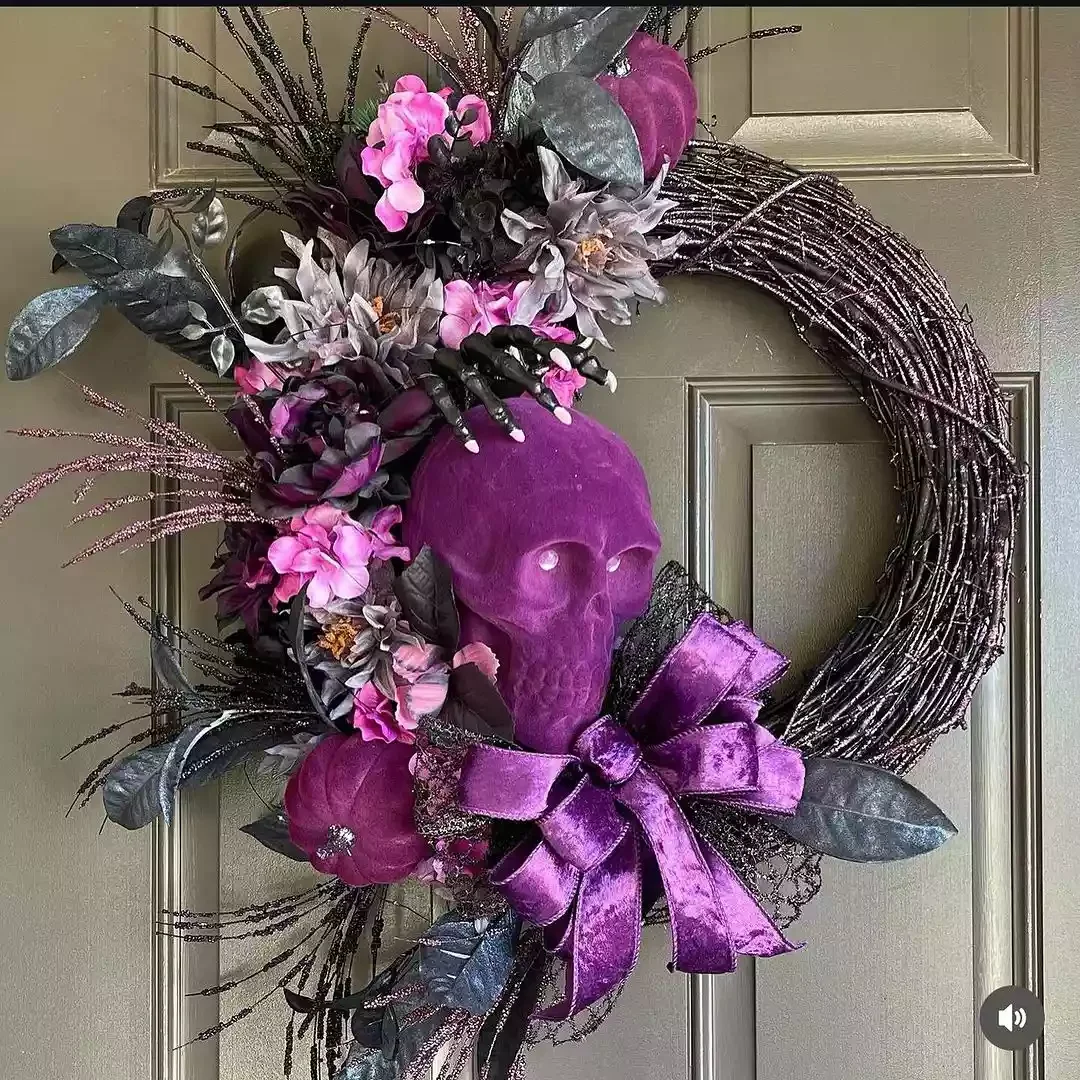 45 Spooktacular Halloween Wreath Ideas That Will Make Your Front Door the Neighborhood's Favorite Stop 42 Lights-Out Halloween Wreath