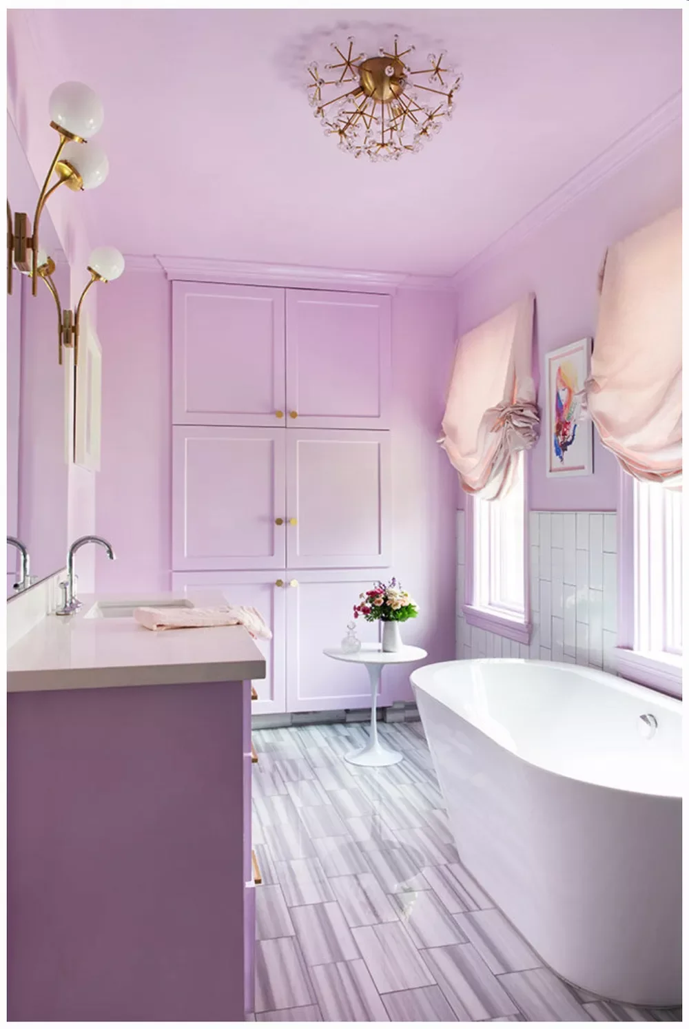 41 Stunning Bathroom Color Ideas to Transform Your Space Lilac