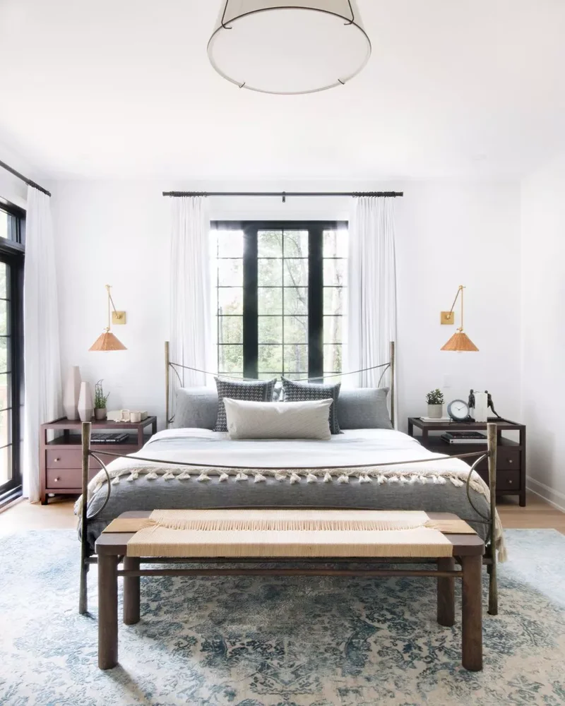 40 Modern Bedroom Ideas That Will Wake Up Your Space 19 Limit the Colors to the Floor