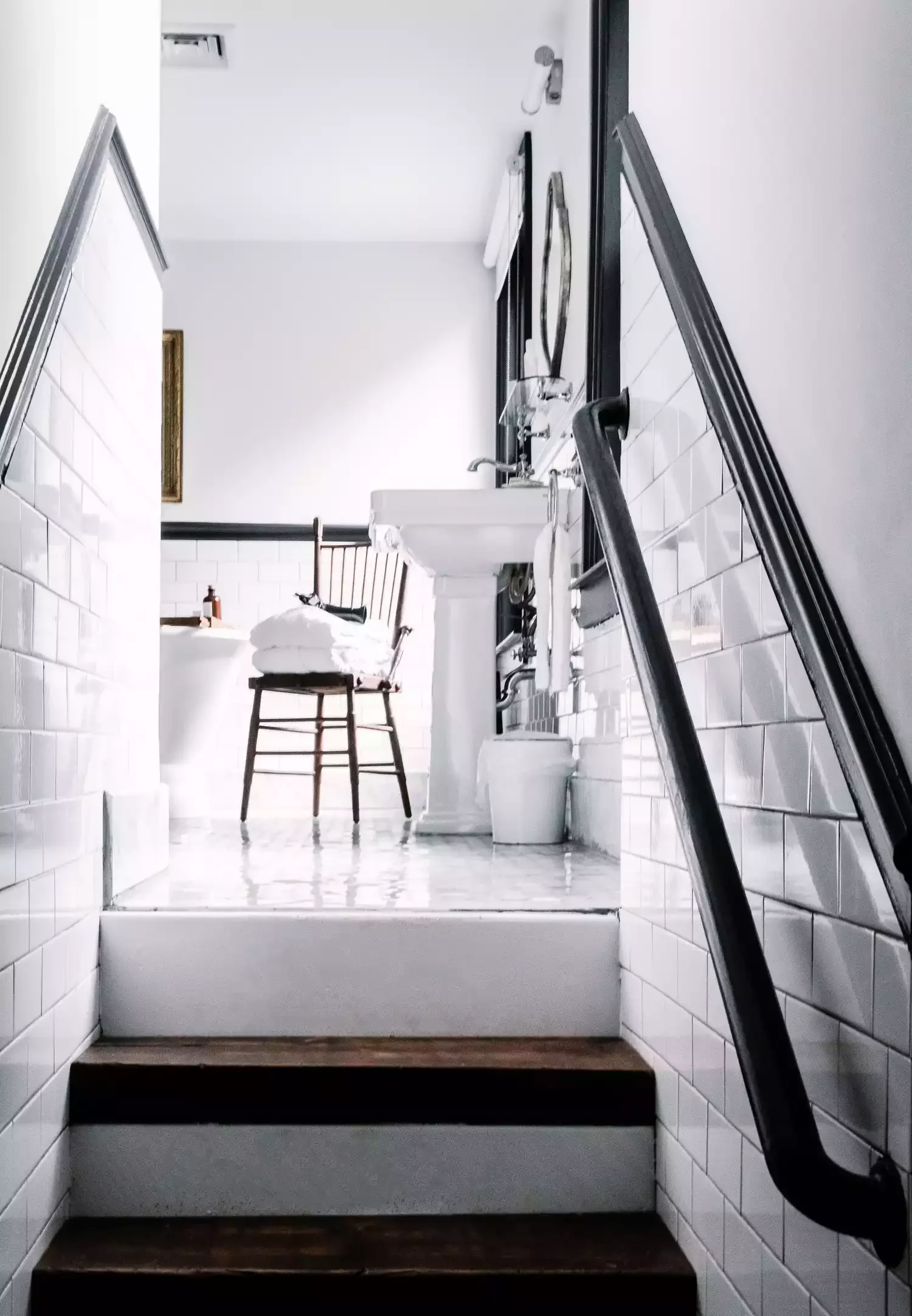 47 Stunning Subway Tile Ideas That'll Transform Your Space From Timeless to Trendy 22 Line the Staircase