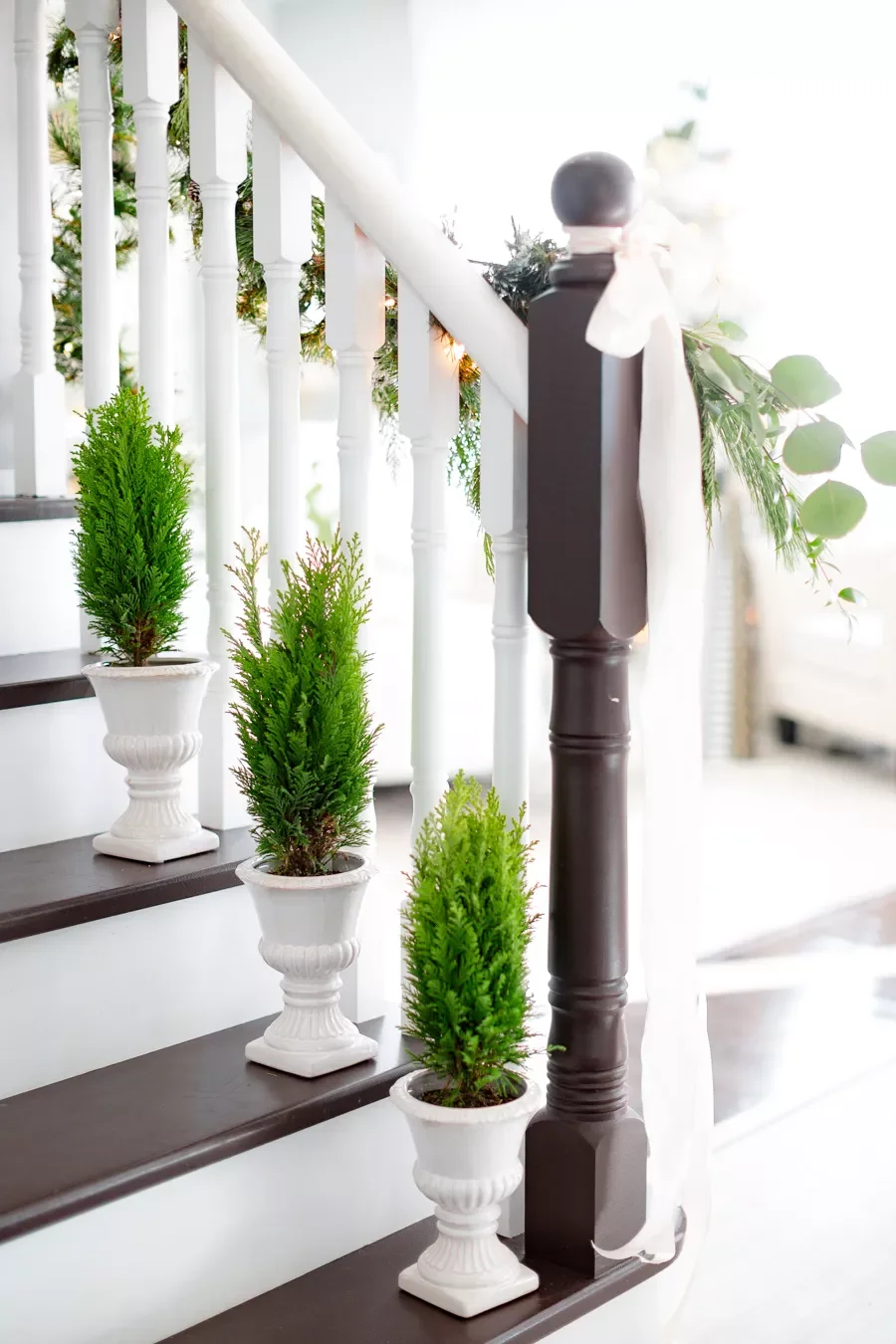 115 Stunning Christmas Decorating Ideas to Transform Your Home This Holiday Season Line the Steps With Plants