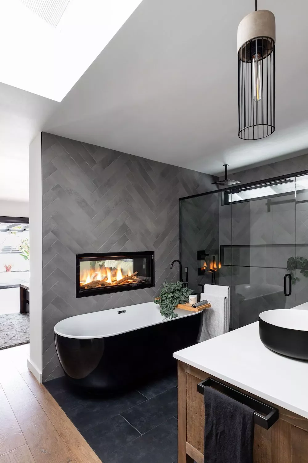 102 Stunning Bathroom Design Ideas That Will Transform Your Space Linear Fireplace