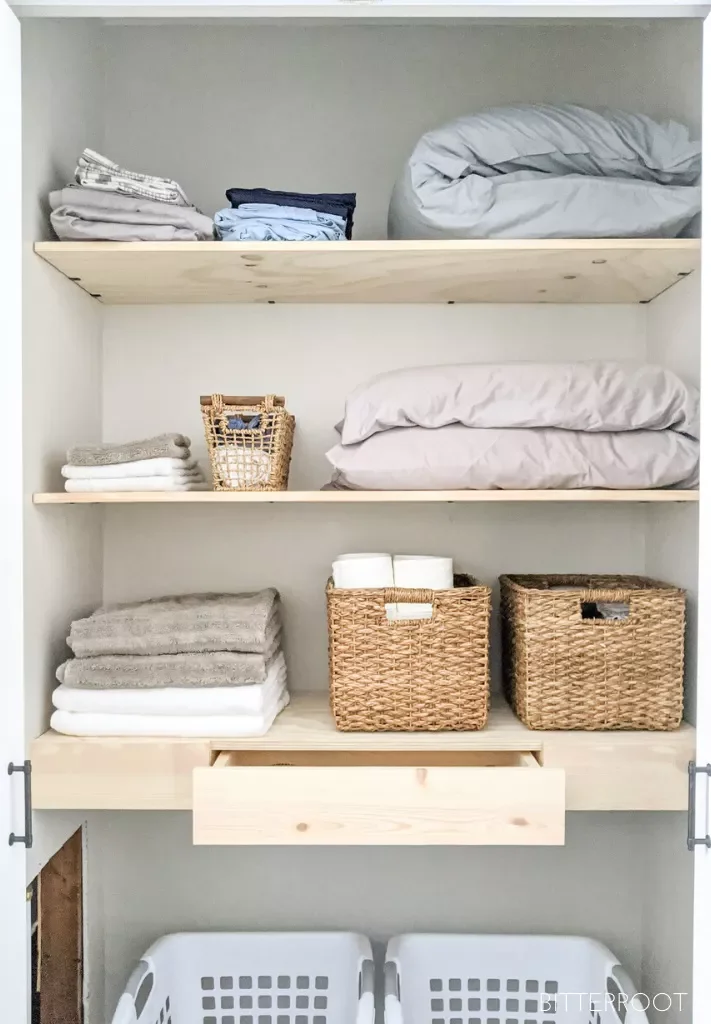 30 Closet DIY Projects You Can Actually Tackle This Weekend Linen Closet Shelving