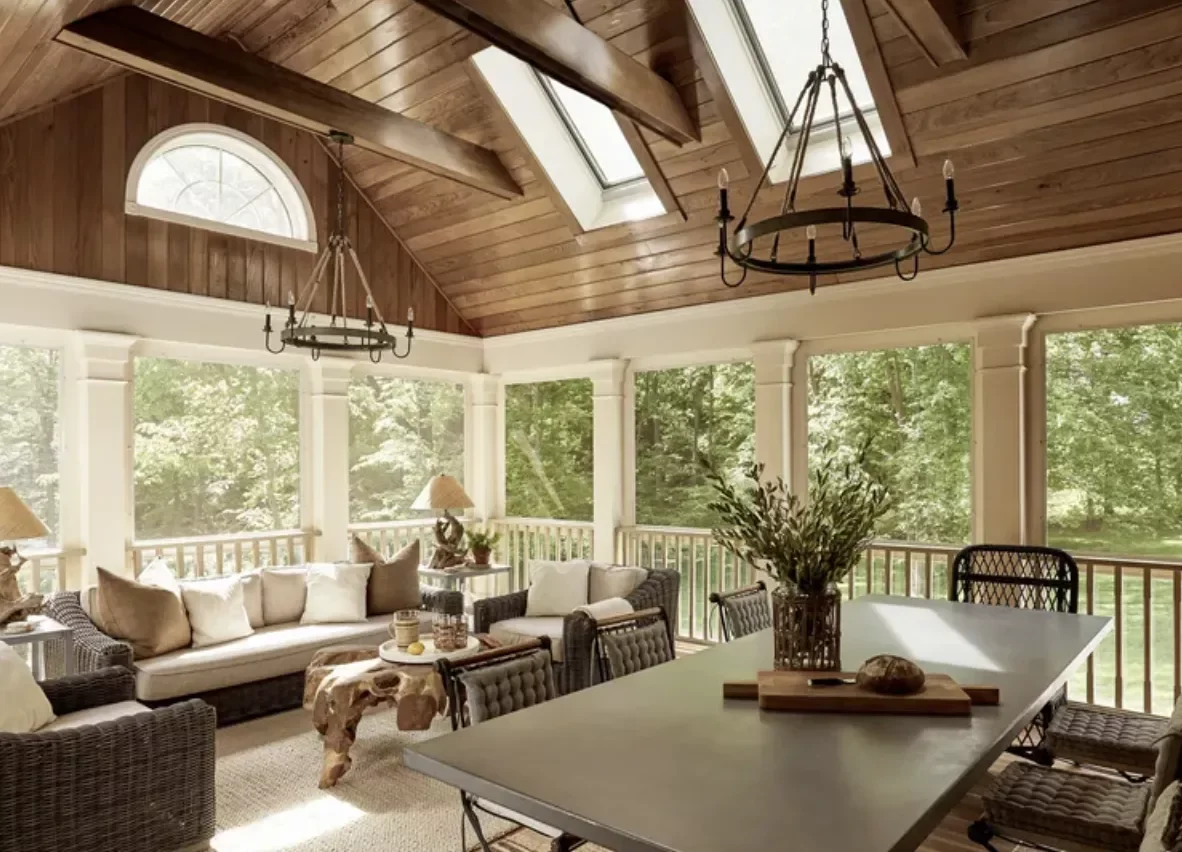 29 Stunning Three-Season Porch Ideas That'll Make You Want to Live Outdoors 20 Lit From Above