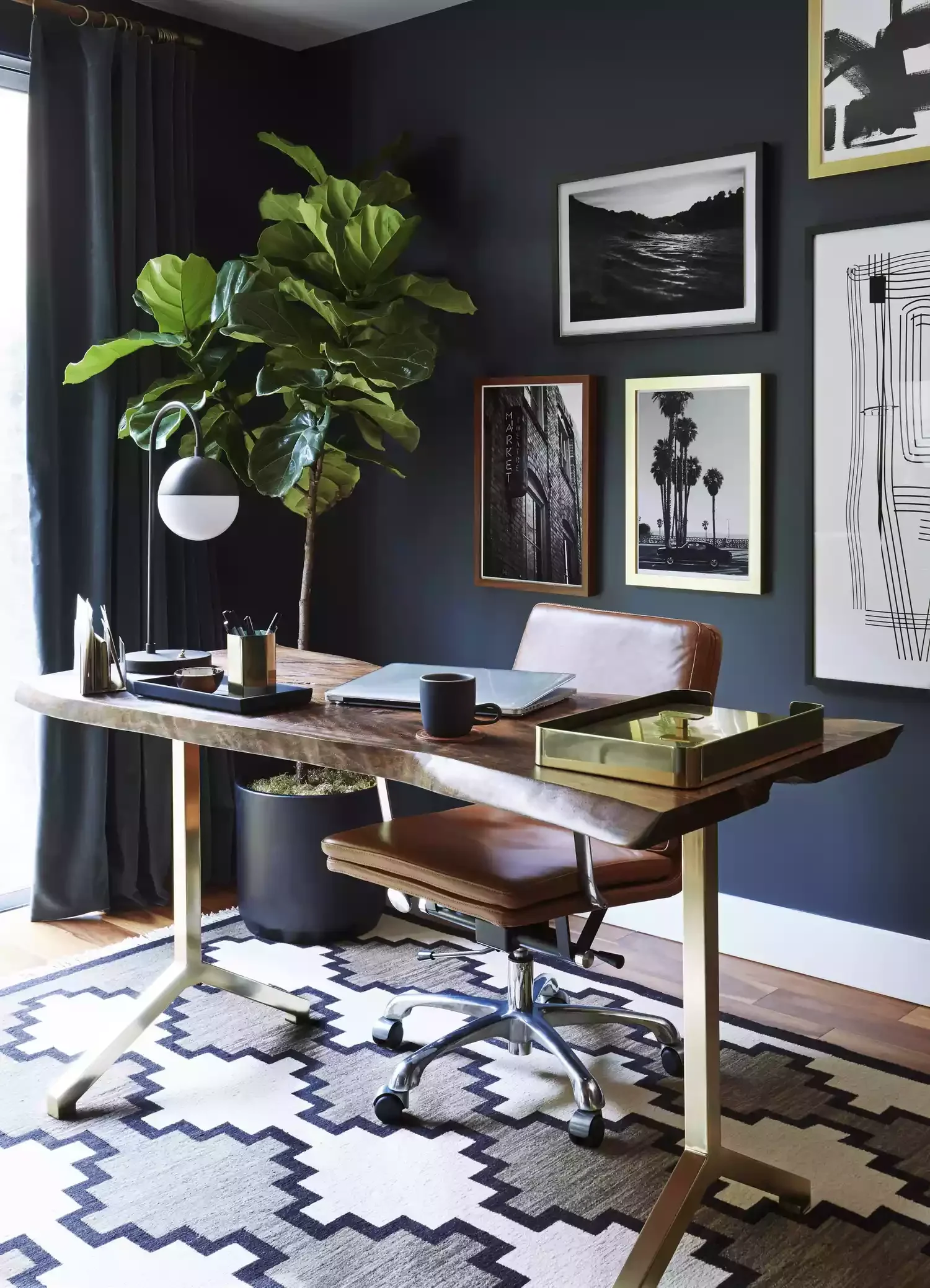 70 Creative Home Office Ideas to Design Your Perfect Workspace Live Edge Home Office Desk