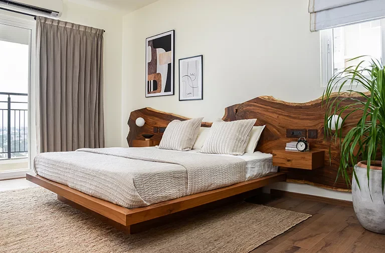 50 Fresh Wood Accent Wall Ideas That Feel Perfectly Modern 44 Live-Edge Wood Headboard