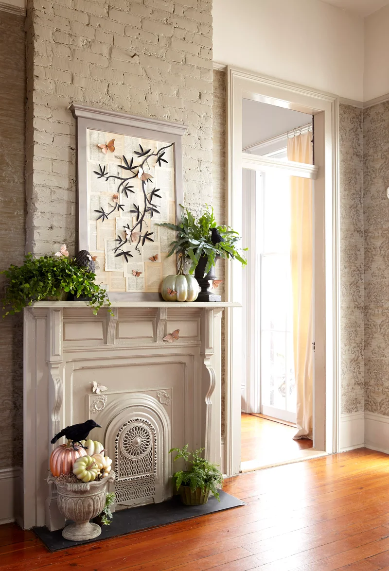 48 Fall Mantel Decorating Ideas For Seasonal Style 29 Look to Nature