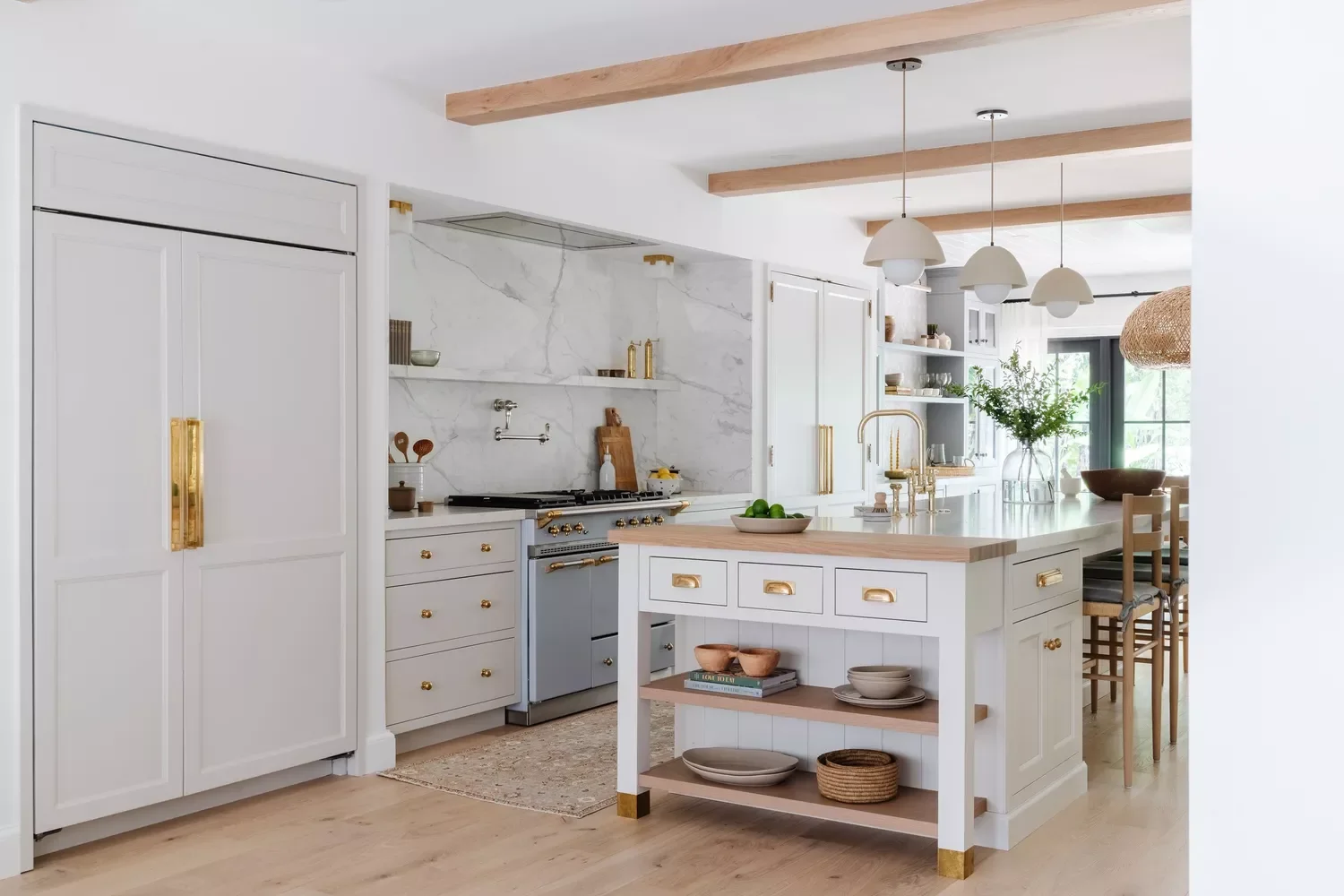 32 Modern Farmhouse Kitchen Ideas That'll Transform Your Cooking Space Look to Your Beams