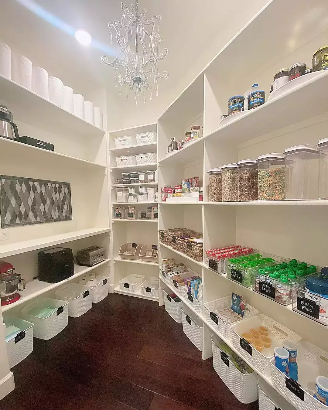 20 Smart Pantry Organization Ideas That Will Transform Your Kitchen Storage Look to the Floor for Added Storage