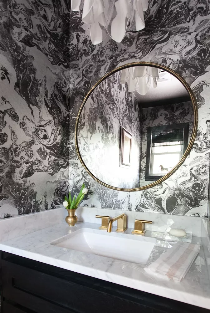 50 Dramatic Dark Bathroom Ideas to Transform Your Space 51 Look to the Night Sky