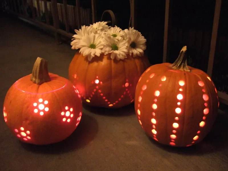 77 Creative Pumpkin Carving Ideas That'll Transform Your Fall Decorating Game 2 Luminary Pumpkins