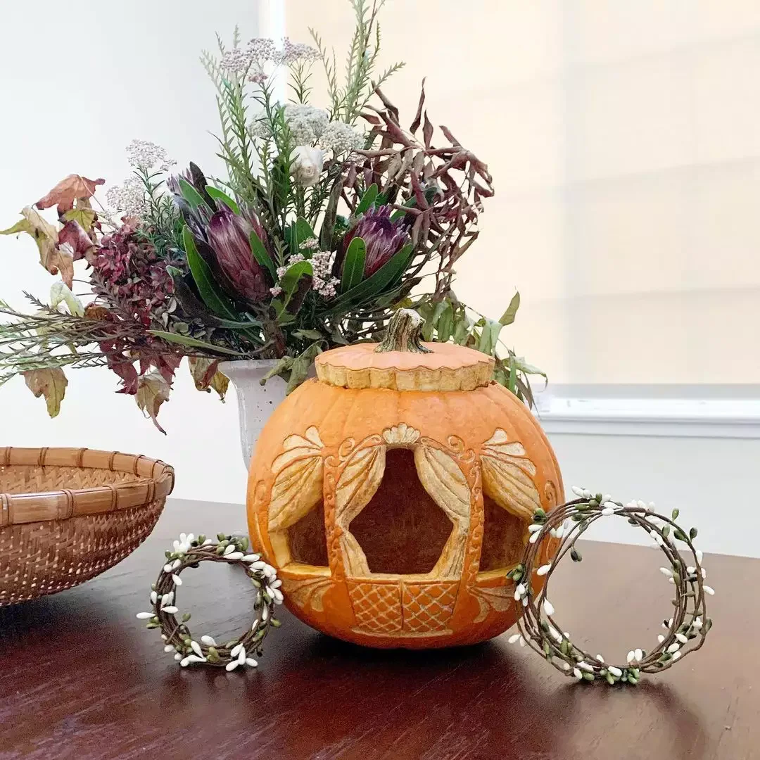77 Creative Pumpkin Carving Ideas That'll Transform Your Fall Decorating Game 50 Magical Carriage Pumpkin