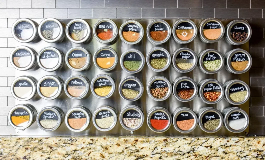 20 Creative DIY Spice Storage Solutions to Transform Your Kitchen Organization Magnetic Spice Rack