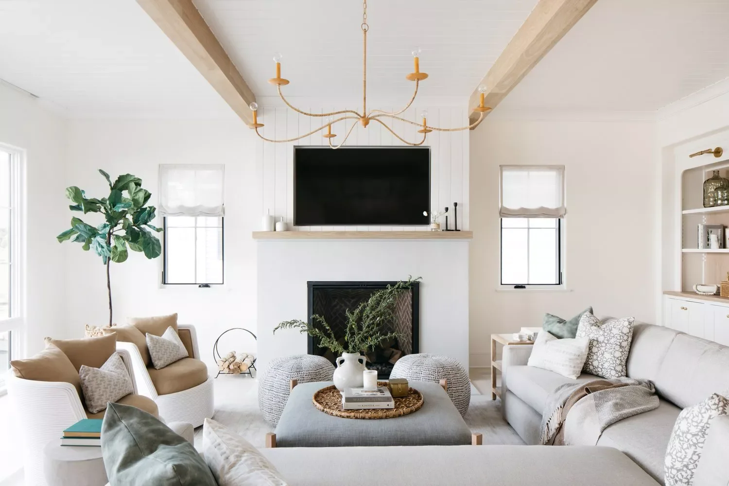 50 Contemporary Fireplace Designs That Will Transform Your Living Space 23 Maintain Monochrome but Switch the Texture