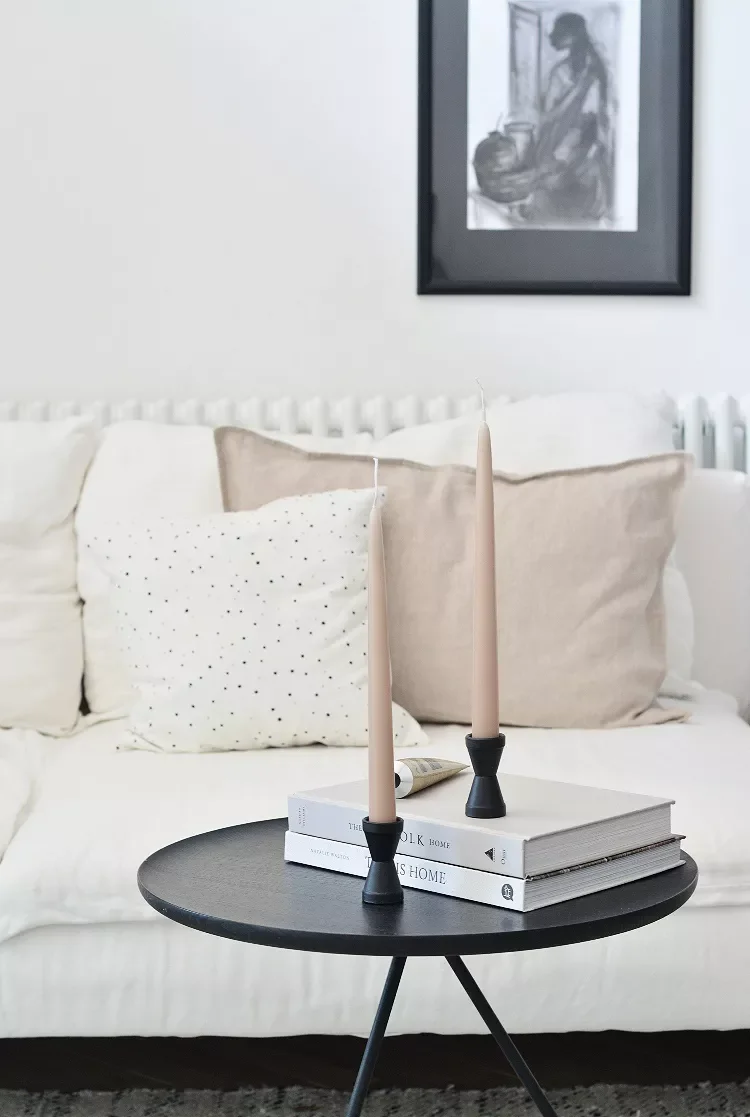 19 Affordable Ways to Transform Your Apartment Living Room 7 Make DIY Candle Holders