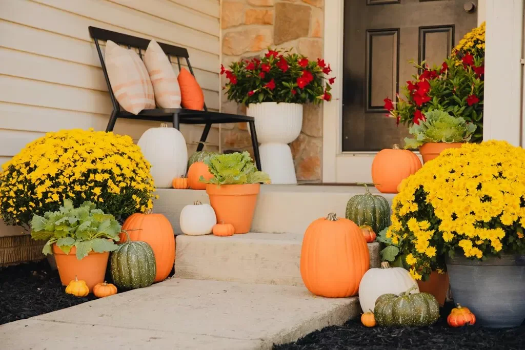 41 Beautiful Fall Outdoor Decorating Ideas to Transform Your Space This Season 20 Make Your Porch Pop with a Neon Palette