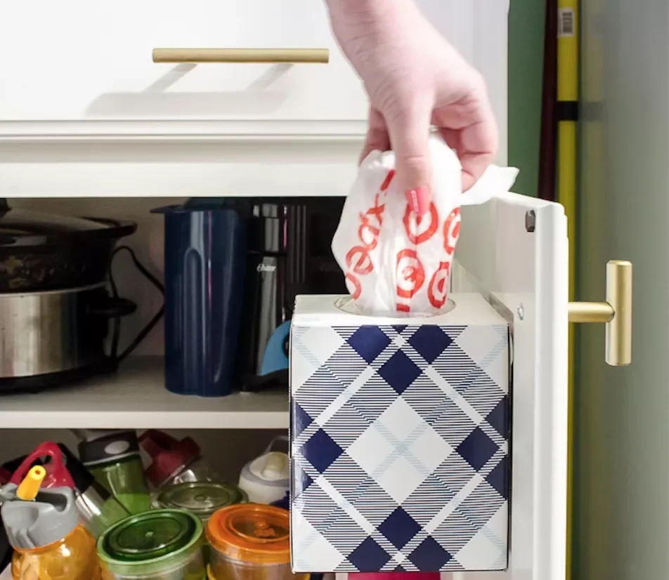 49 Brilliant Storage Solutions to Transform Every Room in Your Home Make a DIY Plastic Bag Dispenser